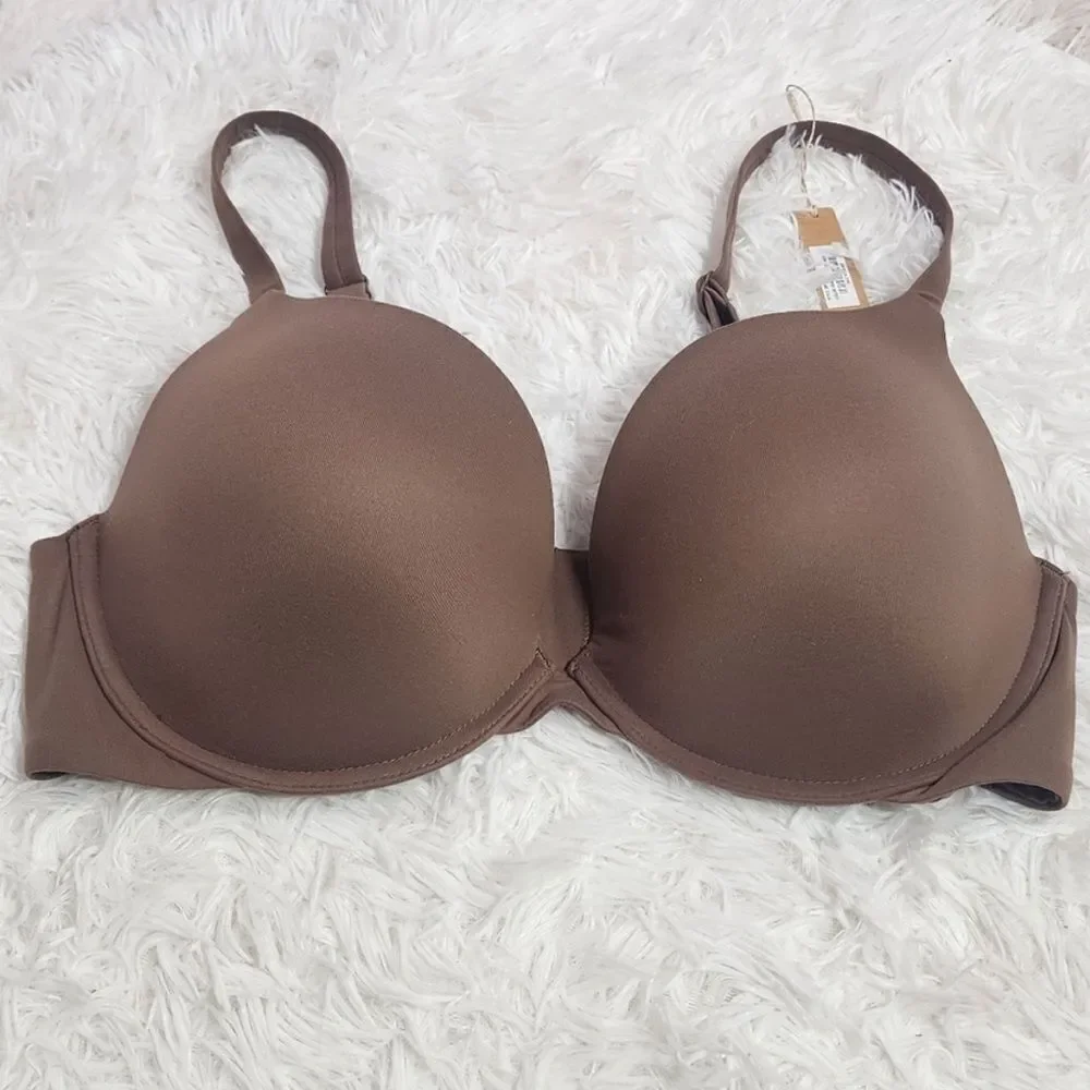 NWT SKIMS Fit Everybody T-Shirt Demi Bra In Oxide Brown - Picture 6 of 8